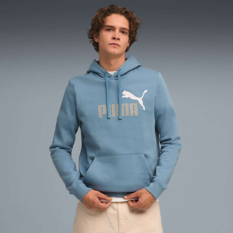 Campera Ess 2 Color N°1 Logo Hoodie Felpa de Hombre Azul