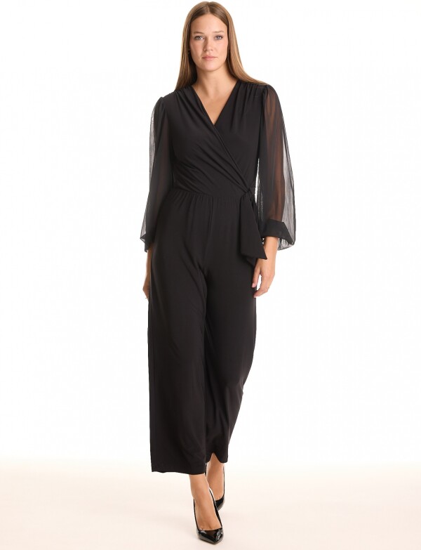 Enterito Mangas De Gasa NEGRO