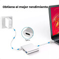 HUB Adaptador USB Tipo C 3.1 a HDMI, USB Tipo C y USB A Compatible con Mac HUB Adaptador USB Tipo C 3.1 a HDMI, USB Tipo C y USB A Compatible con Mac