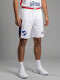 SHORT OFICIAL BASKET 2025 Nacional Hombre Blanco, Azul Marino, Rojo