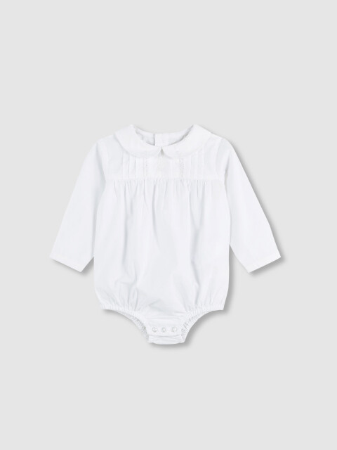 Camisa Body Bordado Blanco