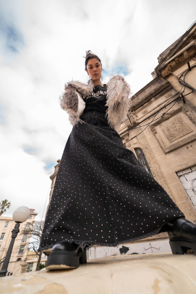 Falda Brilla - Negro 
