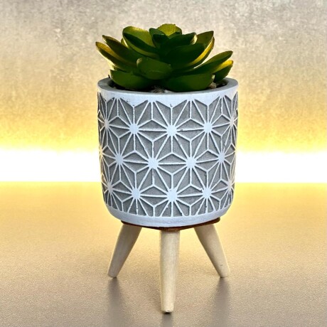 Planta Suculenta Artificial Maceta Concreto Alto 13cm x Ø 6cm Planta Suculenta Artificial Maceta Concreto Alto 13cm x Ø 6cm