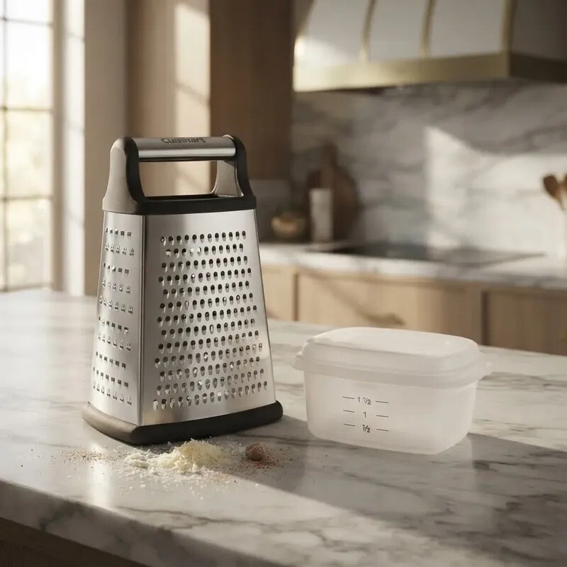 Rallador de 4 lados con contenedor de almacenamiento - Cuisinart Rallador de 4 lados con contenedor de almacenamiento - Cuisinart