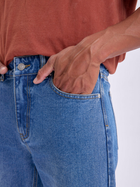 Pantalón jean fit clásico Azul Medio