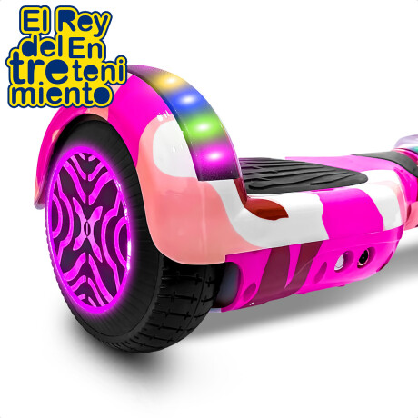 Skate Hoverboard Eléctrico 6.5 Bluetooth Luces Led N1 Rosado