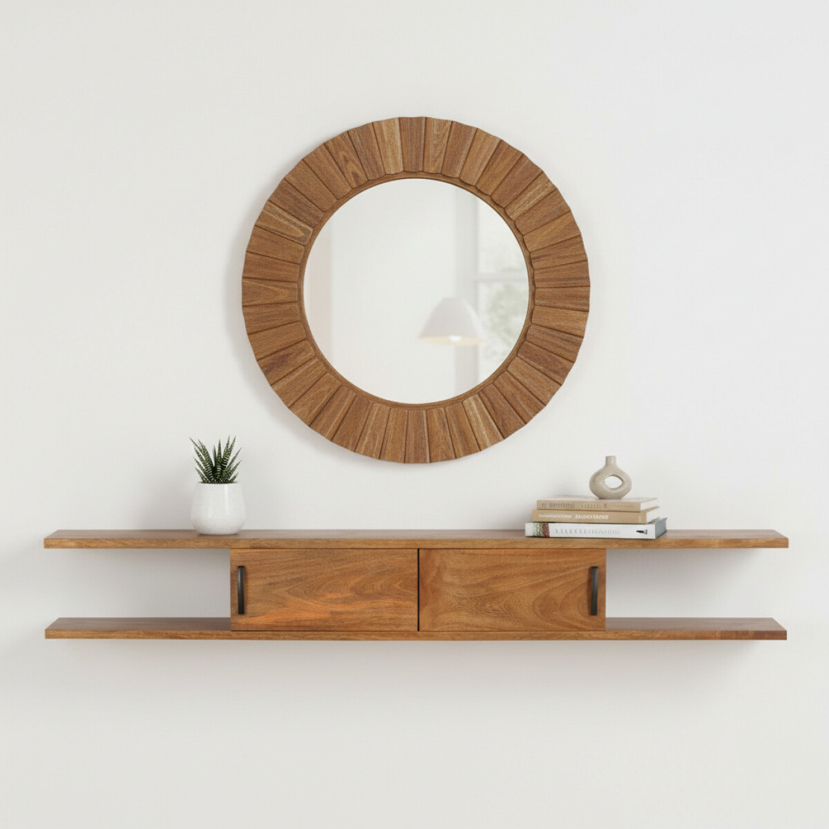 MUEBLE PARA TV - MADERA MARRON AÉREO CASTAÑO 