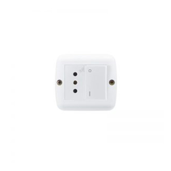 Caja ext. 2 módulos con 1 bip. + 3 en línea blanco M47222