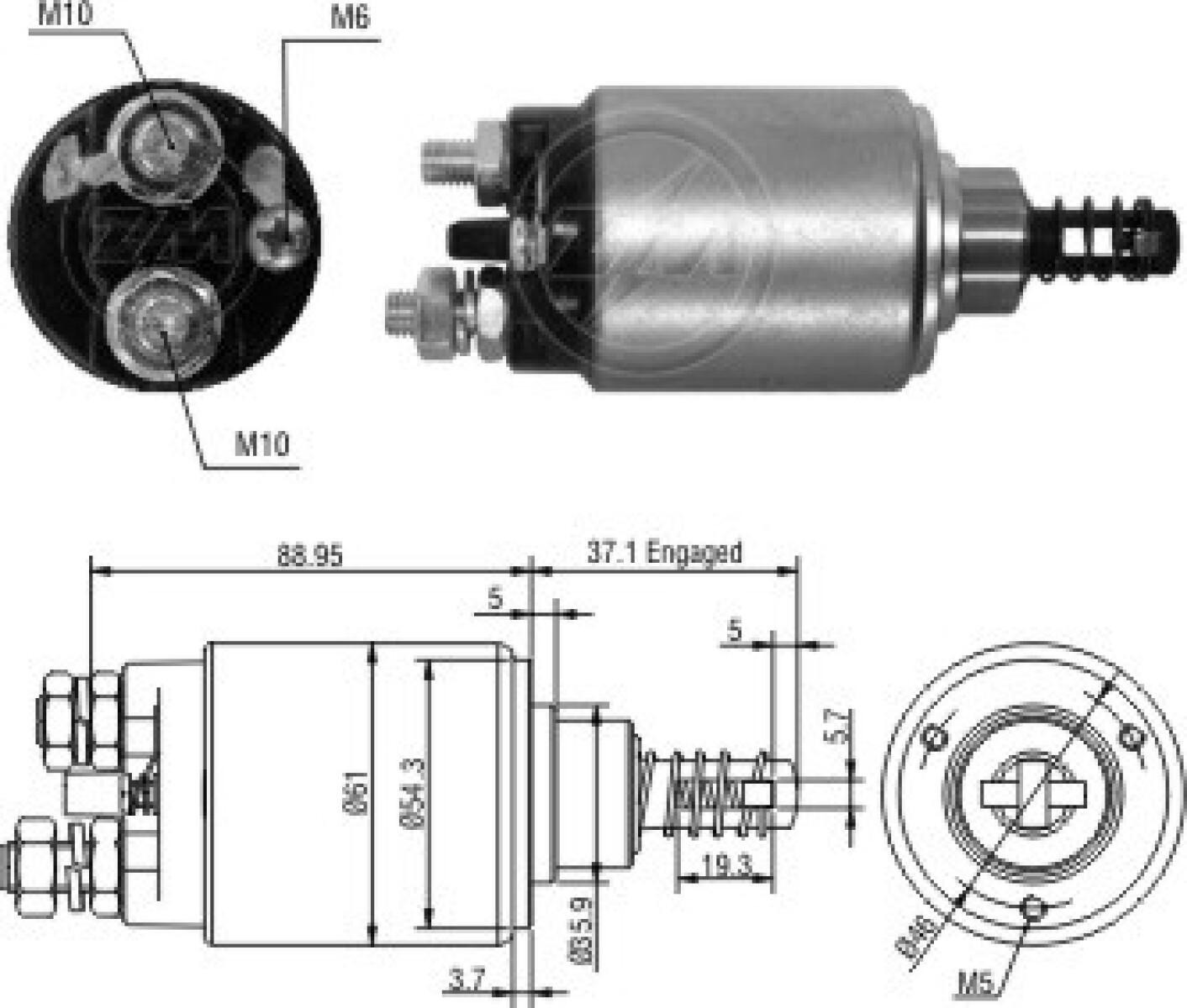 AUTOMATICO DE ARRANQUE - BOSCH 24V M.BENZ TRUCK OMNIBUS 352-366 ZM 