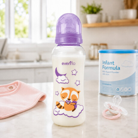 Mamadera Evenflo Dreams Bebés 3-12M 240Ml Tetina Flujo Medio Lila