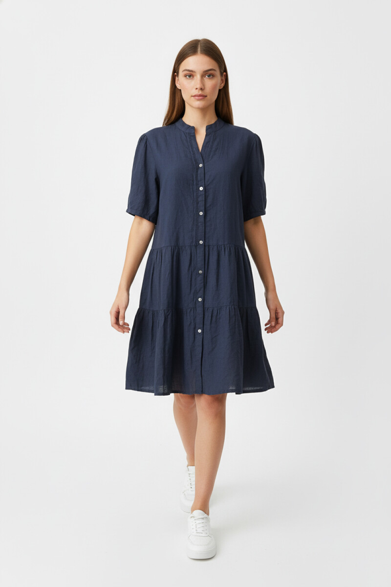 Vestido Teresi - Azul Piedra 