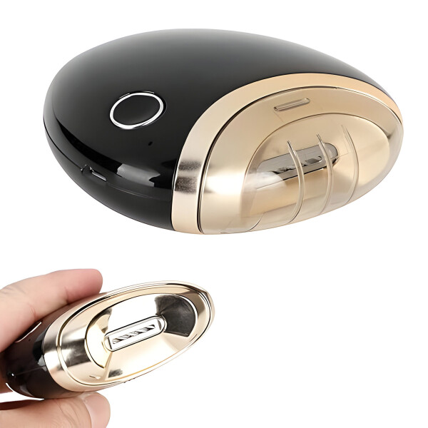 Corta Uñas Eléctrico Portátil USB C/ Función Lima Recargable Color Negro