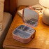 Mini Joyero Organizador Alhajero 9 X 9cm C/ Espejo Asa Rosa