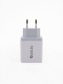 FICHA CARGADOR RAPIDO 4 ENTRADAS USB BLANCO