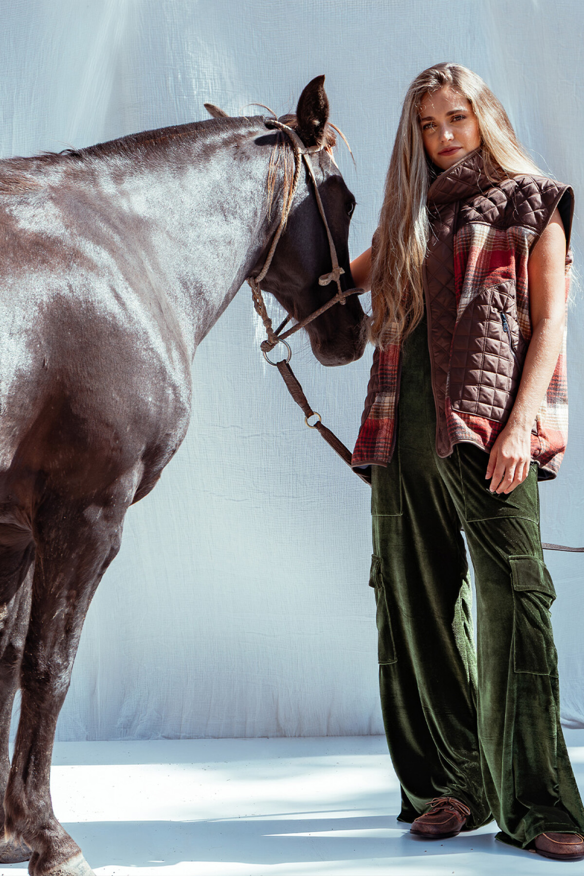 Saddle vest Rojo / Chocolate