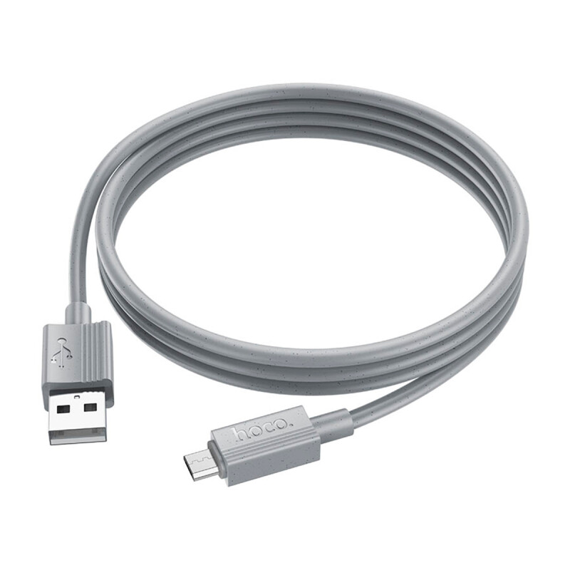 Cable de Datos HOCO X107 USB a Micro USB Gris 1mt Cable de Datos HOCO X107 USB a Micro USB Gris 1mt