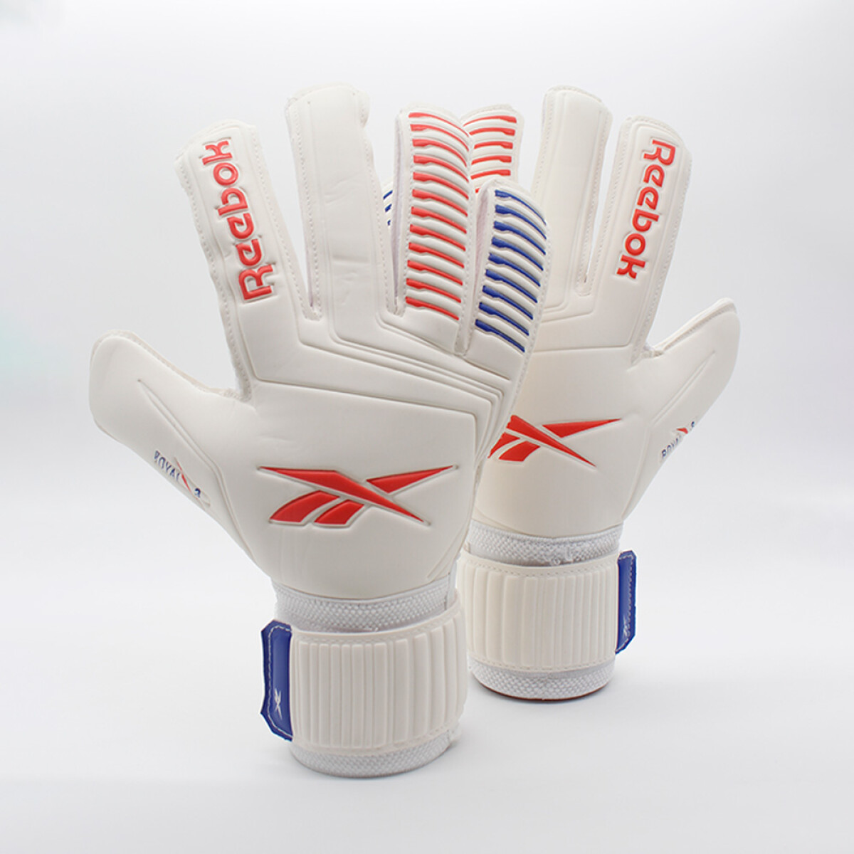 Guantes Reebok Arquero Royal III - Blanco - Rojo - Azul 