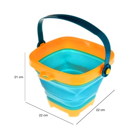 Set Juego de Playa Balde Plegable c/ Pala Rastrillo p/ Niños Multicolor