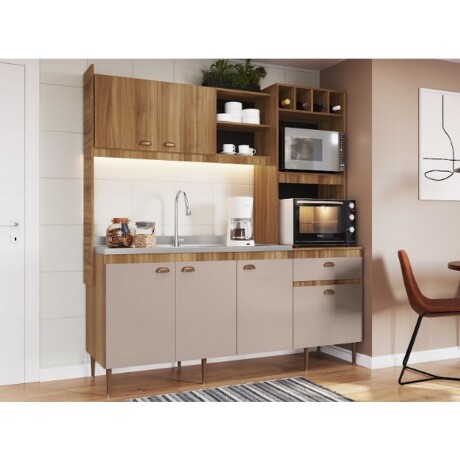 COCINA COMPACTA 1,85 Mts. MIRA NOGAL/CINAMON ARTECAS COCINA COMPACTA 1,85 Mts. MIRA NOGAL/CINAMON ARTECAS