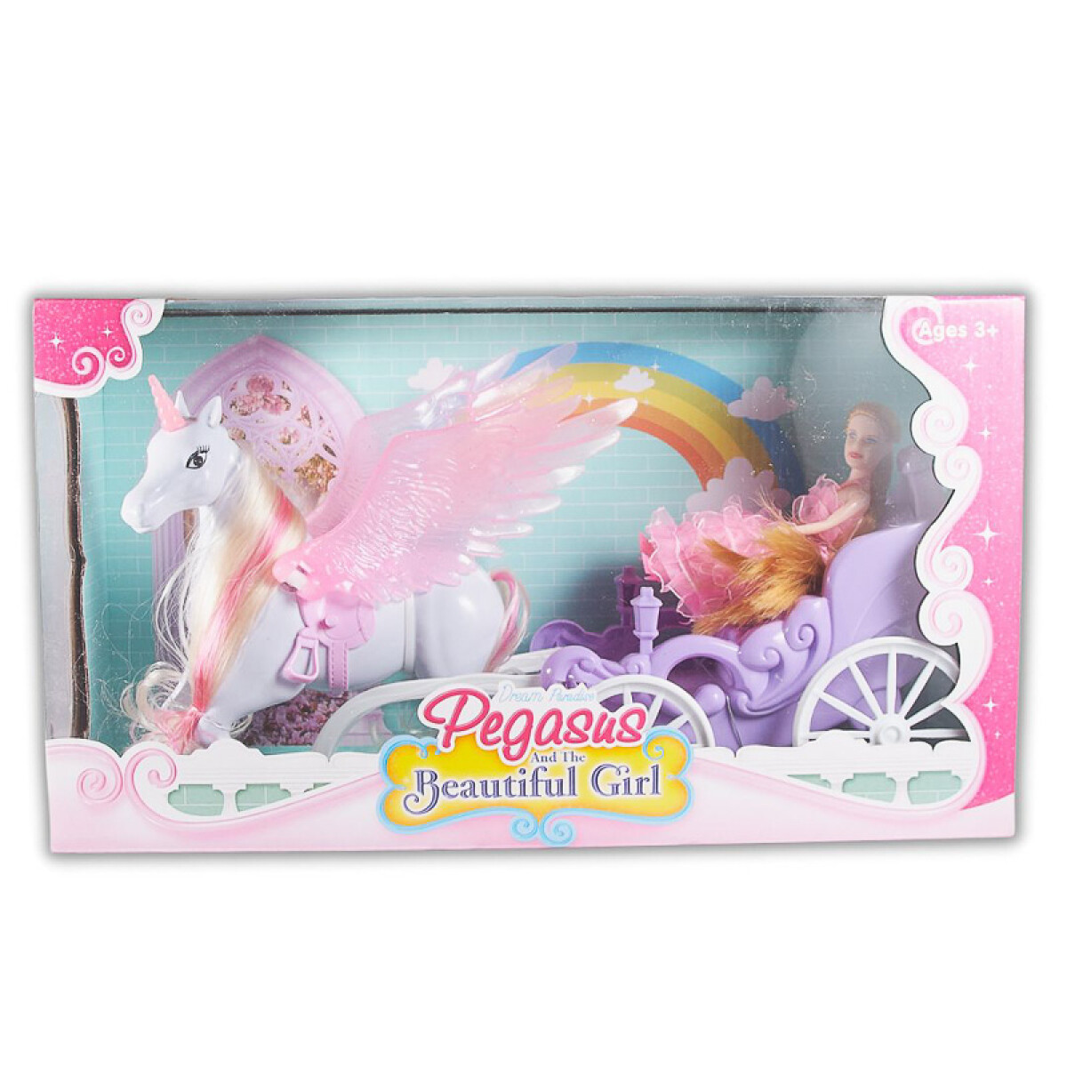 Outlet Carrosa c/Unicornio y Muñeca 41*20*12cm - Outlet Carrosa C/unicornio Y Muñeca 41*20*12cm 