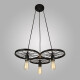 Lampara Colgante Techo Retro Decorativo Ruedas Vintage Led Negro