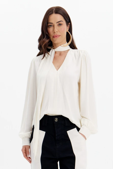 Blusa Lorena manga larga Off White