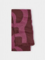 Bufanda De Jacquard Con Flecos rosa