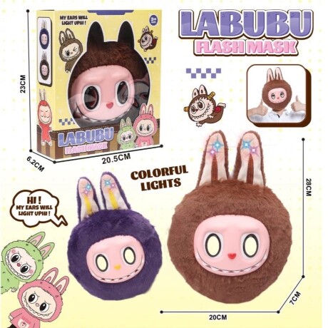 Máscara de Disfraz Labubu con Luces 001