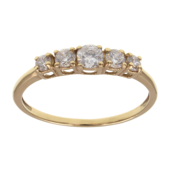 Anillo Celia de Oro Amarillo 18k con Circonias Anillo Celia de Oro Amarillo 18k con Circonias