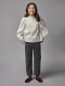 Blusa De Plumeti Con Detalles Blanco Optico