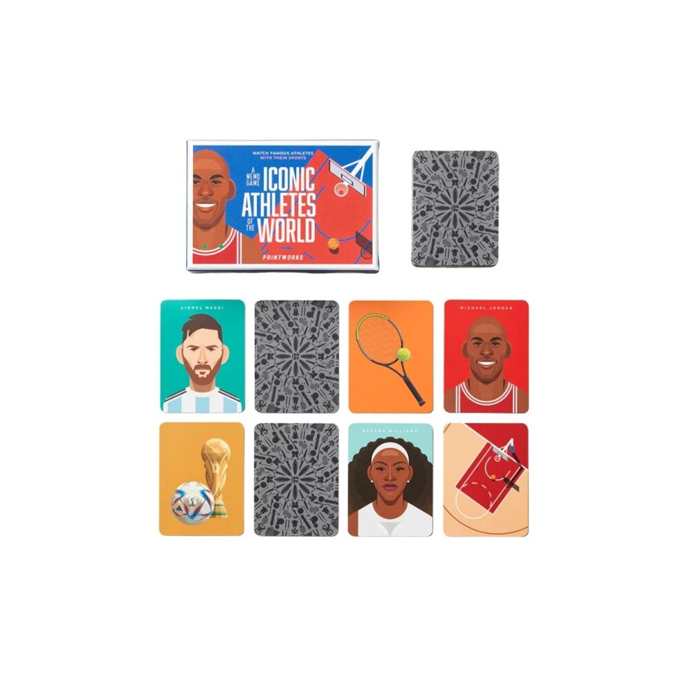 PRINTWORKS JUEGO MEMO GAME ICONIC ATHLETES PRINTWORKS JUEGO MEMO GAME ICONIC ATHLETES