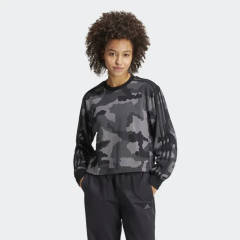 Buzo Adidas Essentials 3 Rayas Negro