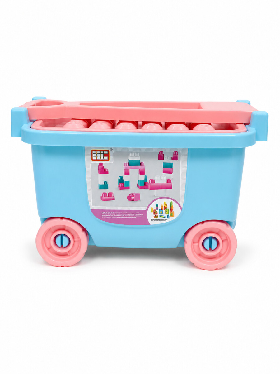 BLOQUES EN CARRITO - ROSADO 