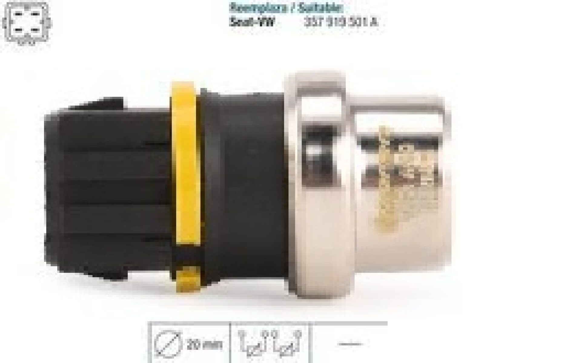 BULBO INTERRUPTOR - TEMP VW-FORD-SEAT SIN R F-NEGRA P-A INYECC FAE 