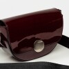 Bandolera The Circle en cuero charol Burgundy Niquel