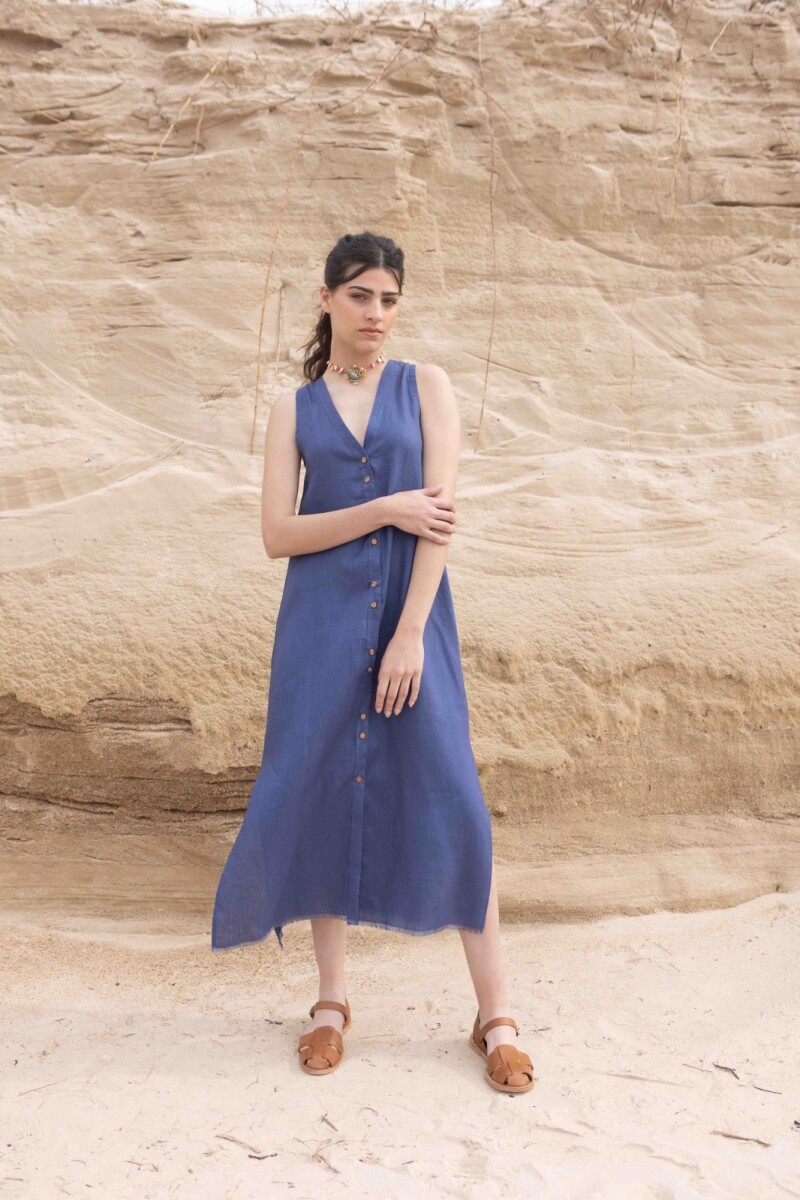 VESTIDO VESTA Azul Piedra