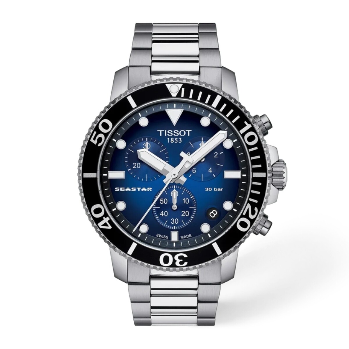 Reloj Tissot T1204171104101 Seastar 1000 45.5mm Para Hombre 