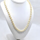 Collar De Perlas De Cultivo De 7.5 a 8 Mm Con Broche en Oro 18 K, Esmeralda Y Diamantes Collar De Perlas De Cultivo De 7.5 a 8 Mm Con Broche en Oro 18 K, Esmeralda Y Diamantes