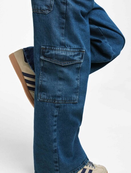 PANTALONES VAQUEROS DE PIERNA ANCHA AZUL