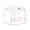 MUEBLE BAÑO MODELO ACACIA SIN TAPA - 60 CM Mueble Baño Modelo Acacia Sin Tapa - 60 Cm