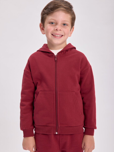 Campera deportiva básica Bordó