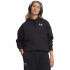 UA Icon Fleece OS Hoodie-WHT BLK-001