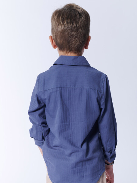 Camisa espiga Azul