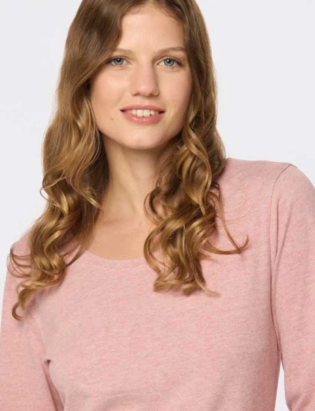 REMERA LISA MANGA LARGA Rosado