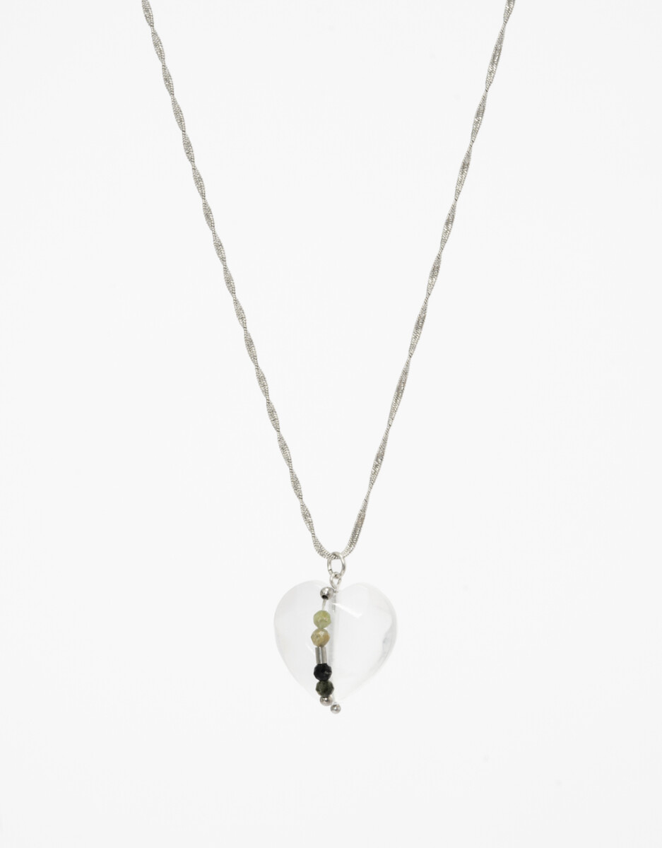Cadena De Acero Con Dije Piedra 