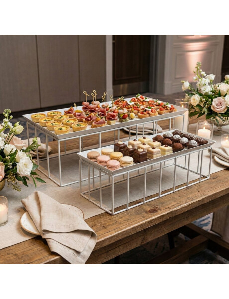 SET X2 SOPORTE METALICO 30x15x9/23x10x9cm BLANCO SET X2 SOPORTE METALICO 30x15x9/23x10x9cm BLANCO