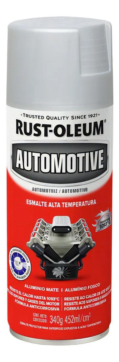 Esmalte Aerosol Alta Temperatura Para Autos Aluminio 340Gr Rust Oleum 