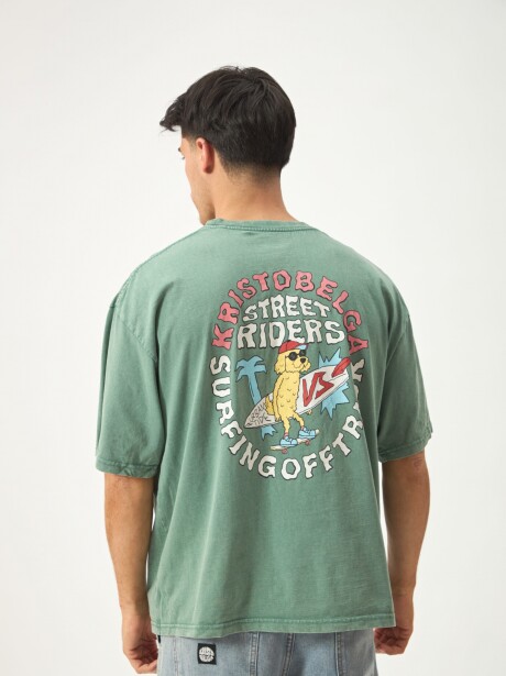 REMERA STREET RIDERS VERDE