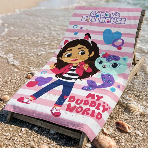 Toalla Infantil Playera La Casa de Gabby 100% Algodón 70 x 130 cm U