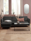 Sofá AAARHUS chaise longue tela gris osc Sofá AAARHUS chaise longue tela gris osc